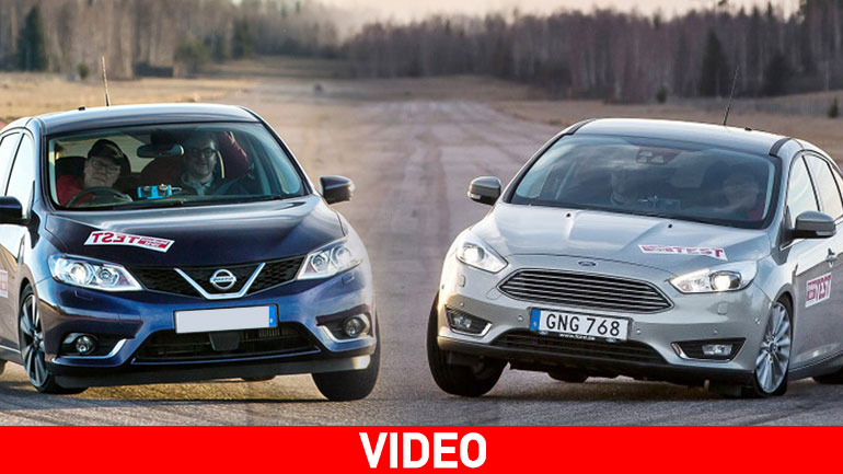 Τεστ ταράνδου για τα Nissan Pulsar και Ford Focus